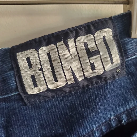 VTG BONGO Dark Denim shorts Size 13 Jrs Button Fly High Waist Sailor Western - Picture 8 of 13